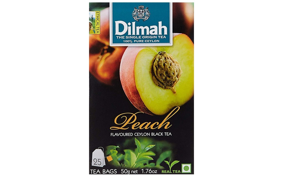 Dilmah Peach Flavoured Ceylon Black Tea   Box  25 pcs